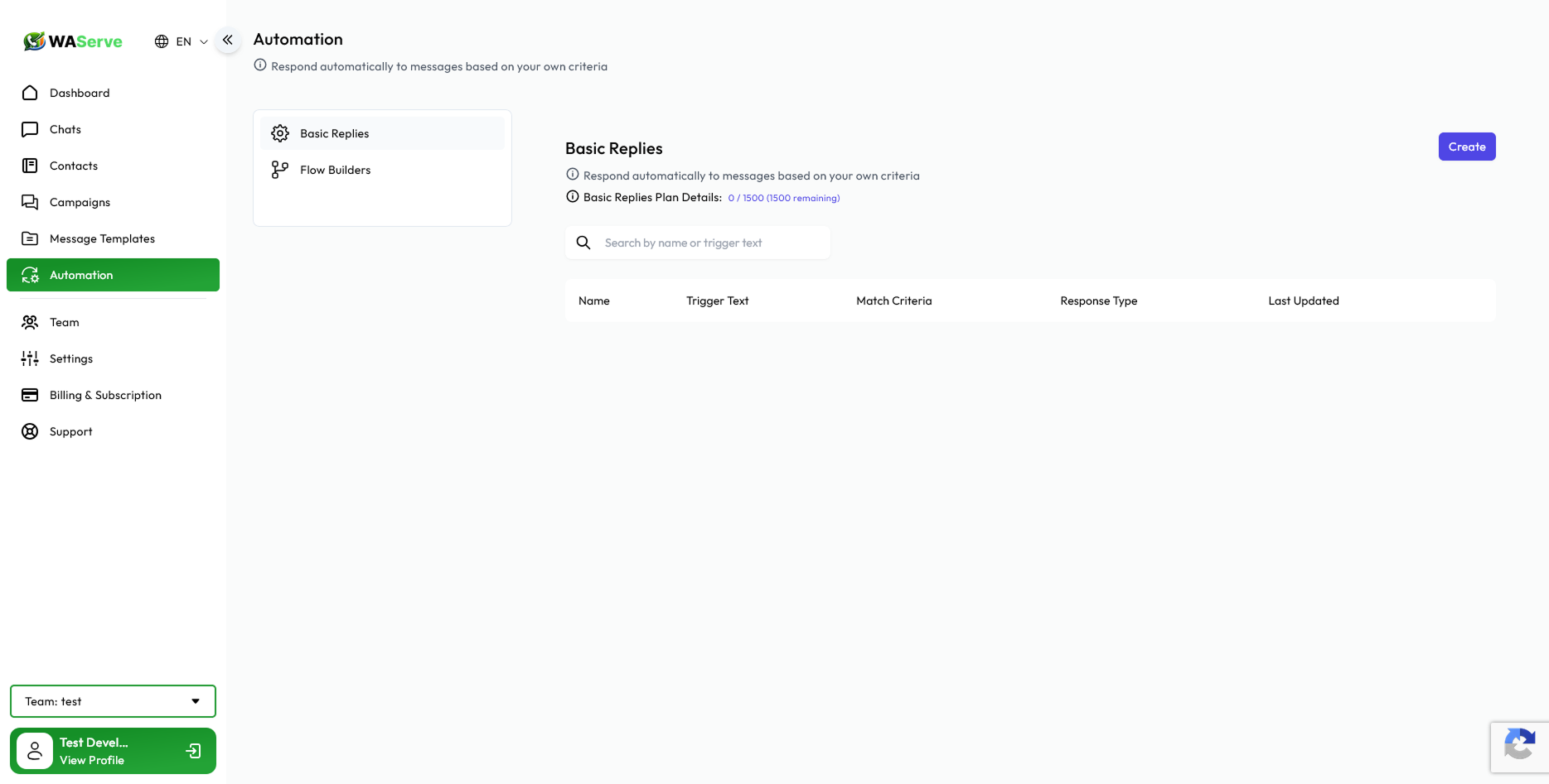 WAServe Smart Automation Chatbot