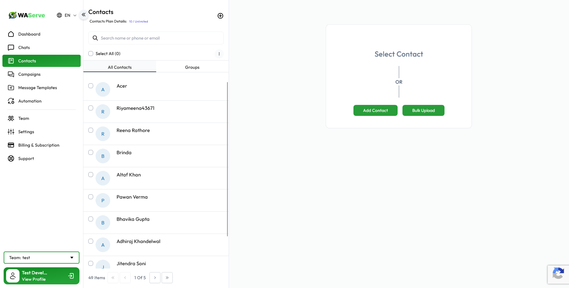 Contact Segmentation Dashboard