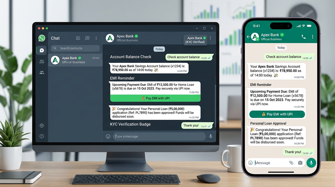 WhatsApp Banking and Financial Services Automation Platform Interface by WAServe