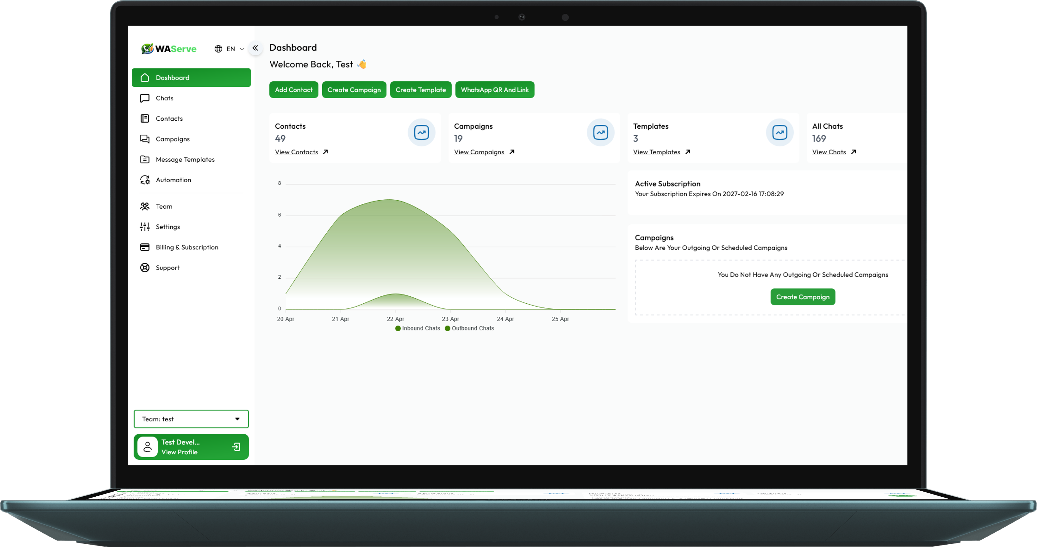 WAServe Mobile Application Mockup
